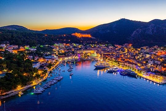 night view of Croatian island
