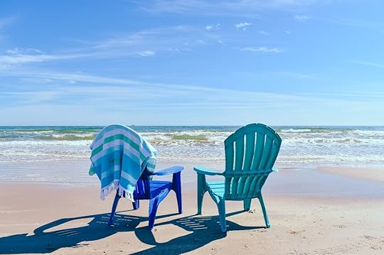 Chairs on beach in Port Aransas one of the best small towns in Texas