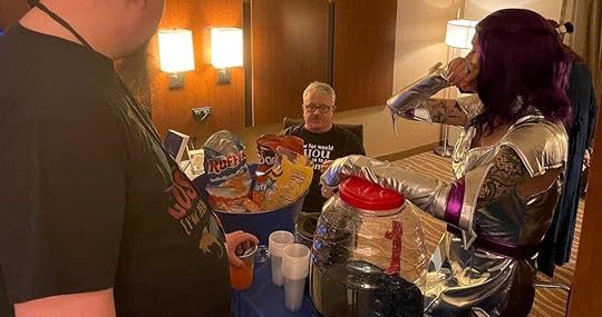 Demicon Room Party David is Tired