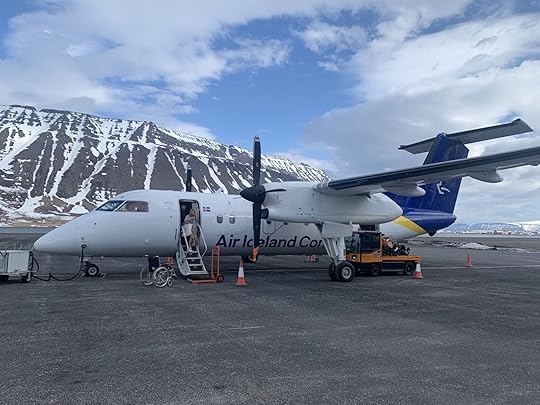 prop plane landed at Thingeyri