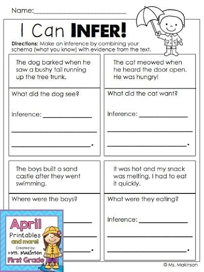 april printables first grade literacy and math reading