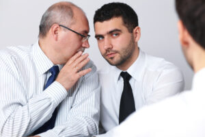 Colleagues gossiping