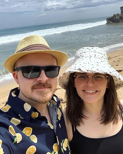 Ryan R. Campbell and his wife pose for a picture at Playa Sandy Beach in Rincón, Puerto Rico.