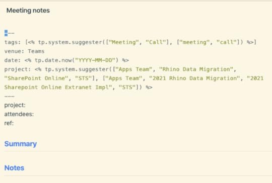 My meeting notes template