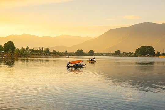 Lake with sunset, Dal lake