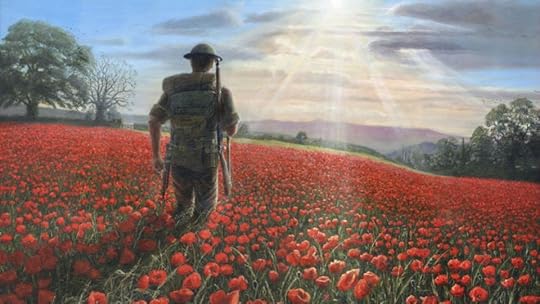 Solider in poppy field