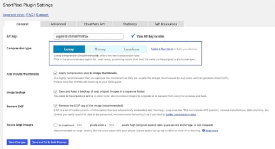user interface shortpixel image optimizer plugin