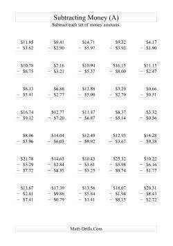 money worksheets