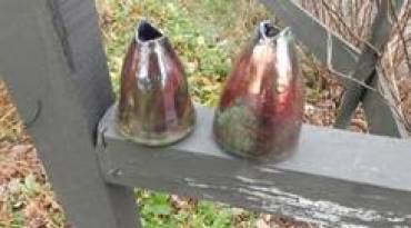 Broken Raku Pottery Vases