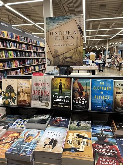 The Moments Between Dreams signed copies on display at Barnes and Noble