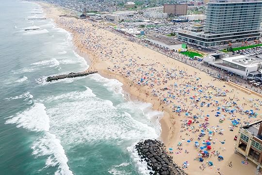 jersey shore beaches asbury park aerial view