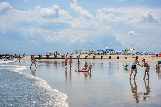 jersey shore beaches people playing on belmar beach