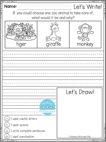 free first grade writing activities first grade writing second grade