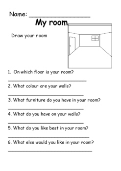my room creative writing plan worksheet averagehigh by abby tpt