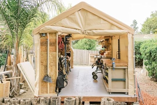 A Quick Tour Of a Pop-Up Backyard Woodshop