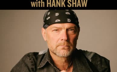 Hunt Gather Talk podcast art with Les Stroud.