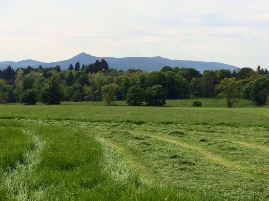 Bennachie in the distance