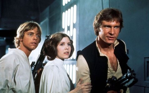 Star Wars New Hope Luke Skywalker Princess Leia Han Solo
