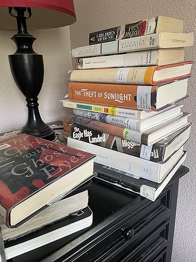 books on nightstand