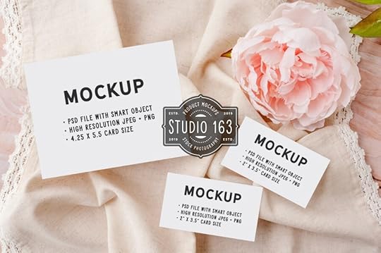 business card mockup stationery set mockup card