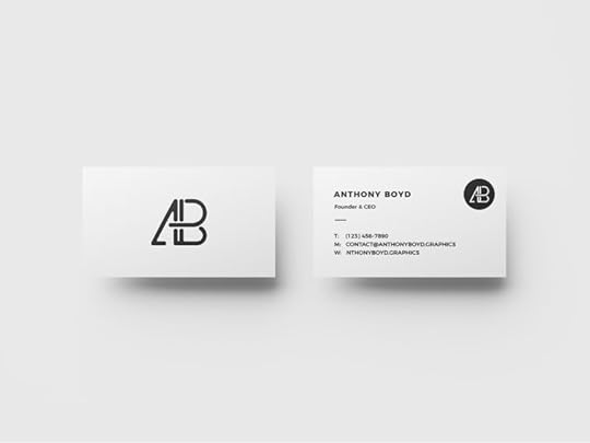 floating business cards mockup free download