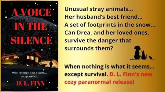 Promotional banner for D L Finn's book A Voice in the Silence