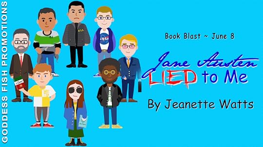Goddess Fish book tour banner for Jane Austen Lied to Me
