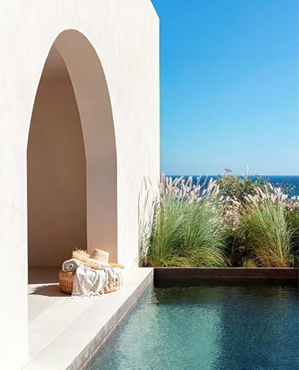 View of the Aegean Sea from the NOS hotel, in Sifnos, Greece.