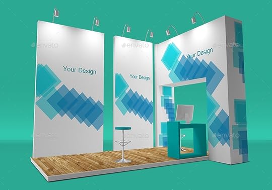 free trade show booth mock up in psd free psd templates