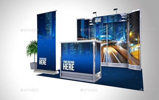 exhibition stand mock up p6 azzurrodesign graphicriver