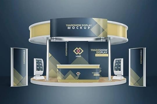 various tradeshow exhibition booth mockups on vectogravic