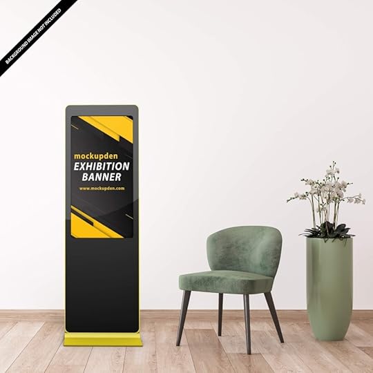 free exhibition banner mockup psd template mockup den