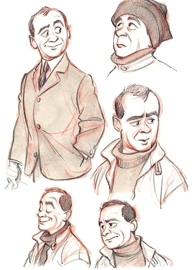 Caricature studies of Robert Falcon Scott