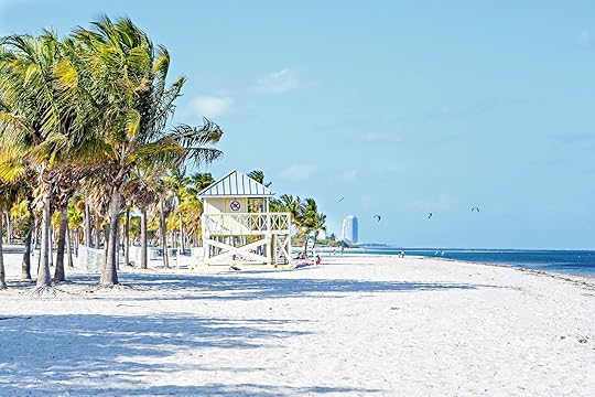 Beautiful Crandon Park Beach located in Key Biscayne in Miami, Florida, USA