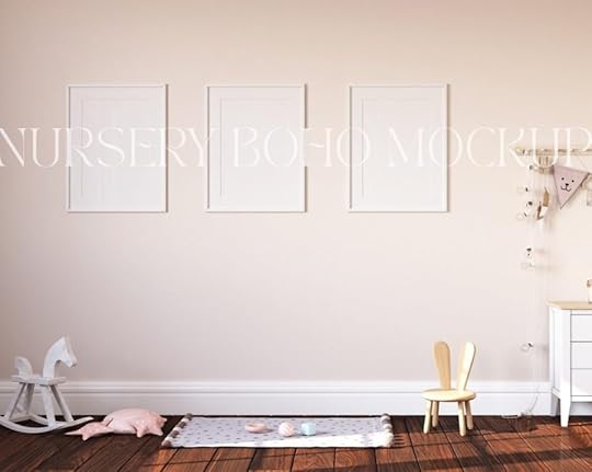 ba nursery interior mockup kid room mockup nordic boho etsy