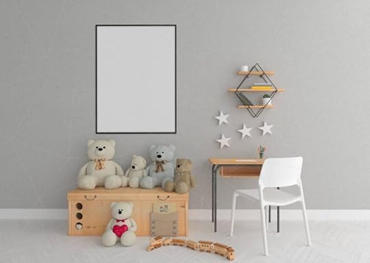 blank wall mockup black frame wall art nursery interior kids etsy