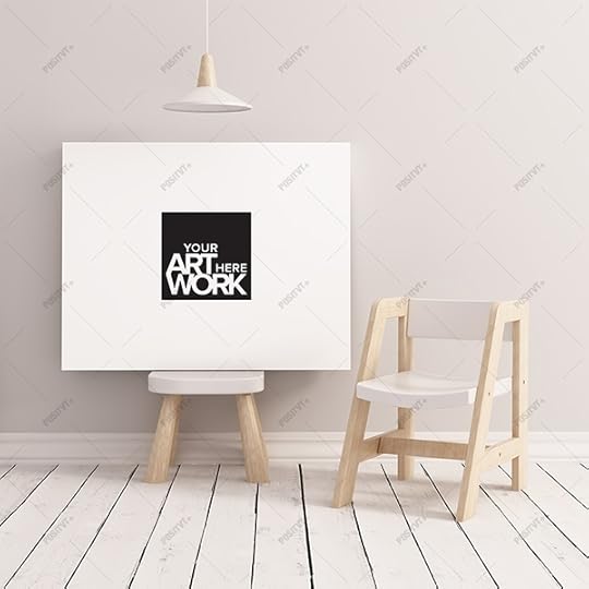canvas poster mockup nursery minimalistic landscape on behance