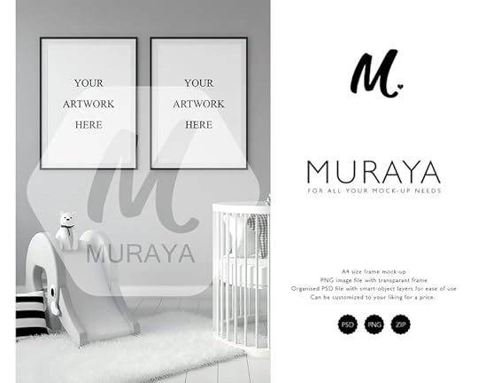 2 a4 panel nursery poster frame mock up children room frame etsy