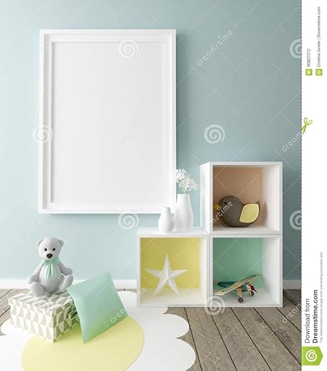 mock up poster in nursery interior stock illustration illustration of