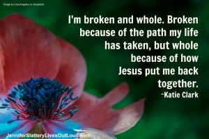 flower image with some broken petals and text from the post