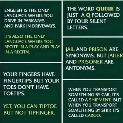 funny collection of illogical absurd phrases in english language