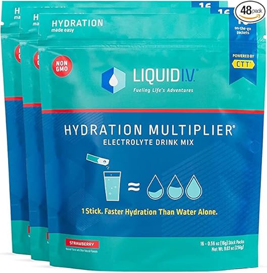 Liquid I.V. Hydration Multiplier - Strawberry - Hydration Powder Packets | Electrolyte Drink Mix | Non-GMO | 48 Sticks