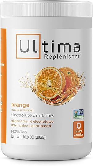 Ultima Replenisher Electrolyte Hydration Powder, Orange, 90 Servings - Sugar Free