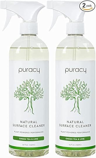 Puracy Streak-Free Surface Cleaner, Natural Household Cleaning Spray for Stainless Steel, Glass, Granite, Floors, Cars, 25 Fl Oz (2-Pack)