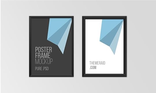 free psd poster frame mockup