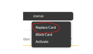 Replace Card