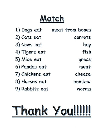 8 year old animals worksheet