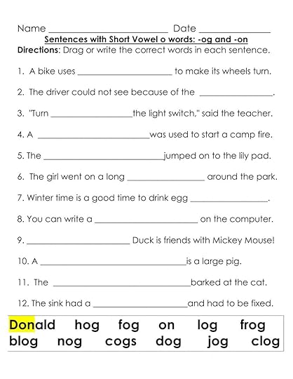 phonics worksheet for grade from k to 3