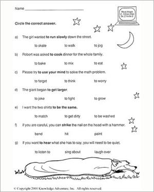 what s the good verb iii test for 7 year olds jumpstart