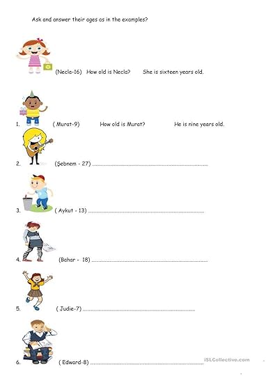 how old are they english esl worksheets for distance learning and physical classrooms
